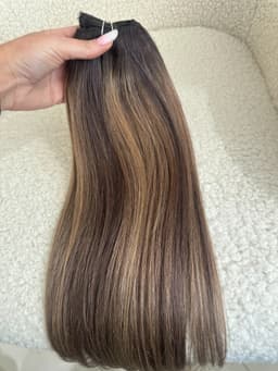 Clip On Premium Drept Black Collection Balayage #8/#2 Clip On Premium Drept Black Collection Balayage #8/#2