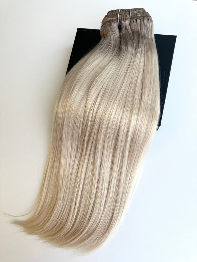 White Platinum Ombre Extensions #19/Silber White Platinum Ombre Extensions #19/Silber
