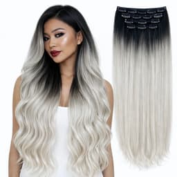 Clip-On Extensions Luxe Ombre #1B Light Grey Clip-On Extensions Luxe Ombre #1B Light Grey