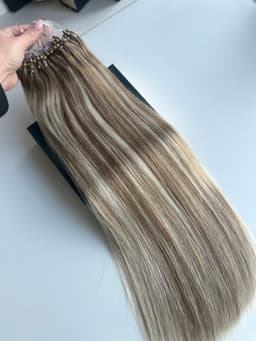 Extensii Microring Luxe Balayage #8/Silver/8 Extensii Microring Luxe Balayage #8/Silver/8