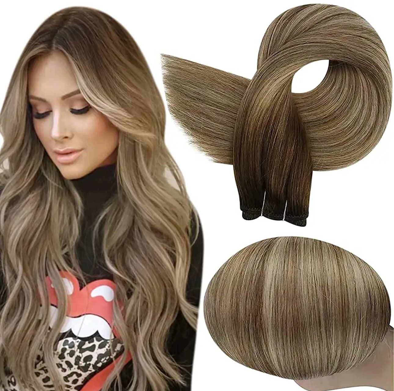 Separate Luxe Haarsträhnen Balayage #7 #18 Separate Luxe Haarsträhnen Balayage #7 #18