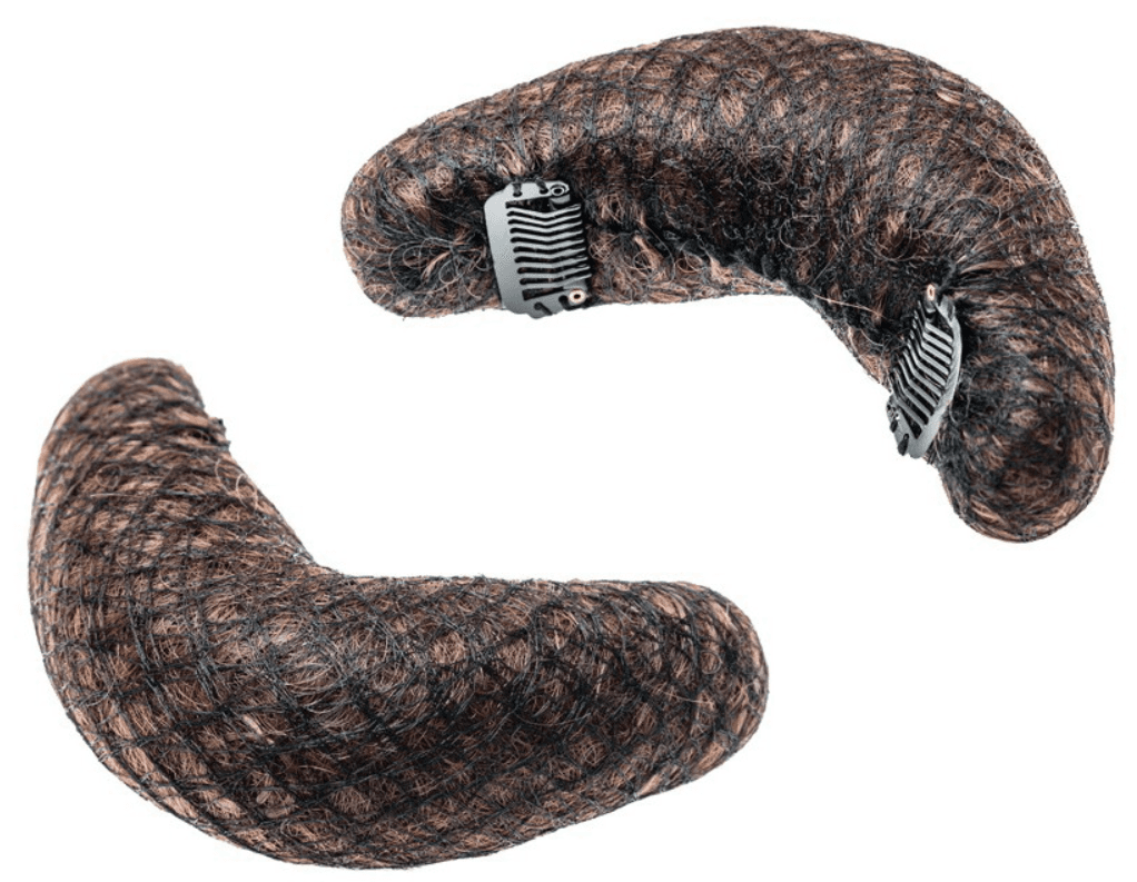 Set mit 3 Haarrollen aus Naturhaar für Dutt, Braun Set mit 3 Haarrollen aus Naturhaar für Dutt, Braun