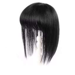 Flequillo con copa de cabello negro intenso Flequillo con copa de cabello negro intenso