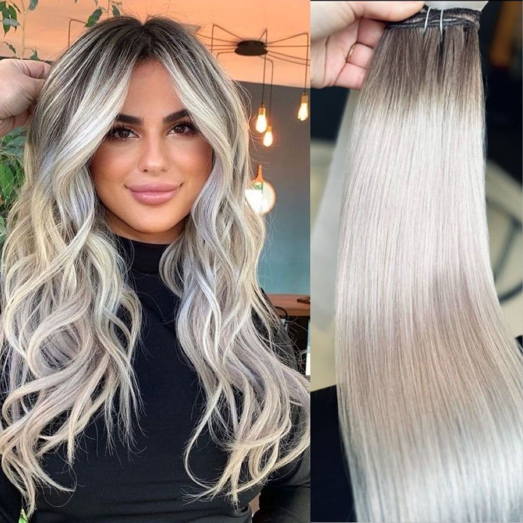 Clip On Premium Black Collection Ombre 9/grigio chiaro Clip On Premium Black Collection Ombre 9/grigio chiaro