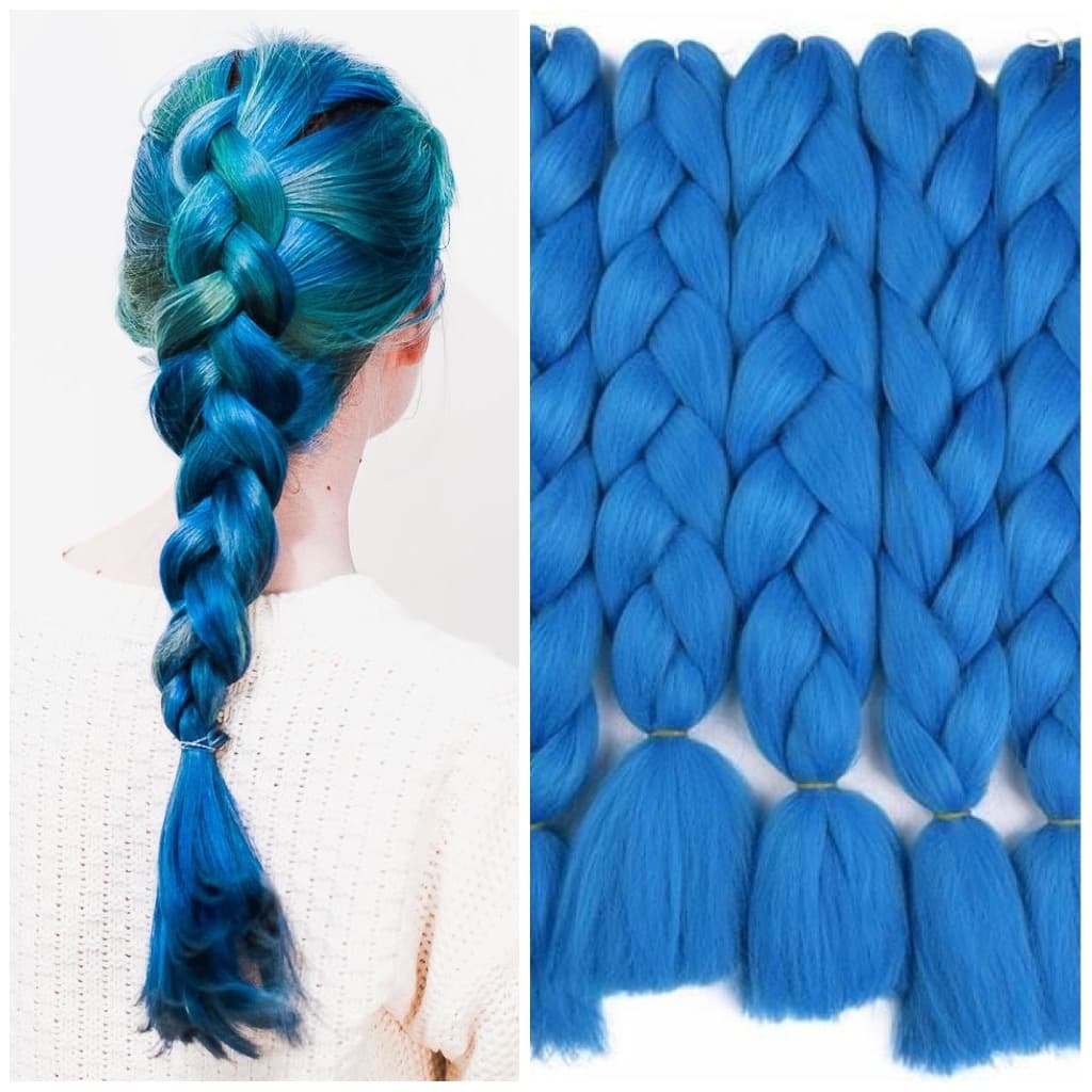 Blaue Flechtverlängerungen Blaue Flechtverlängerungen