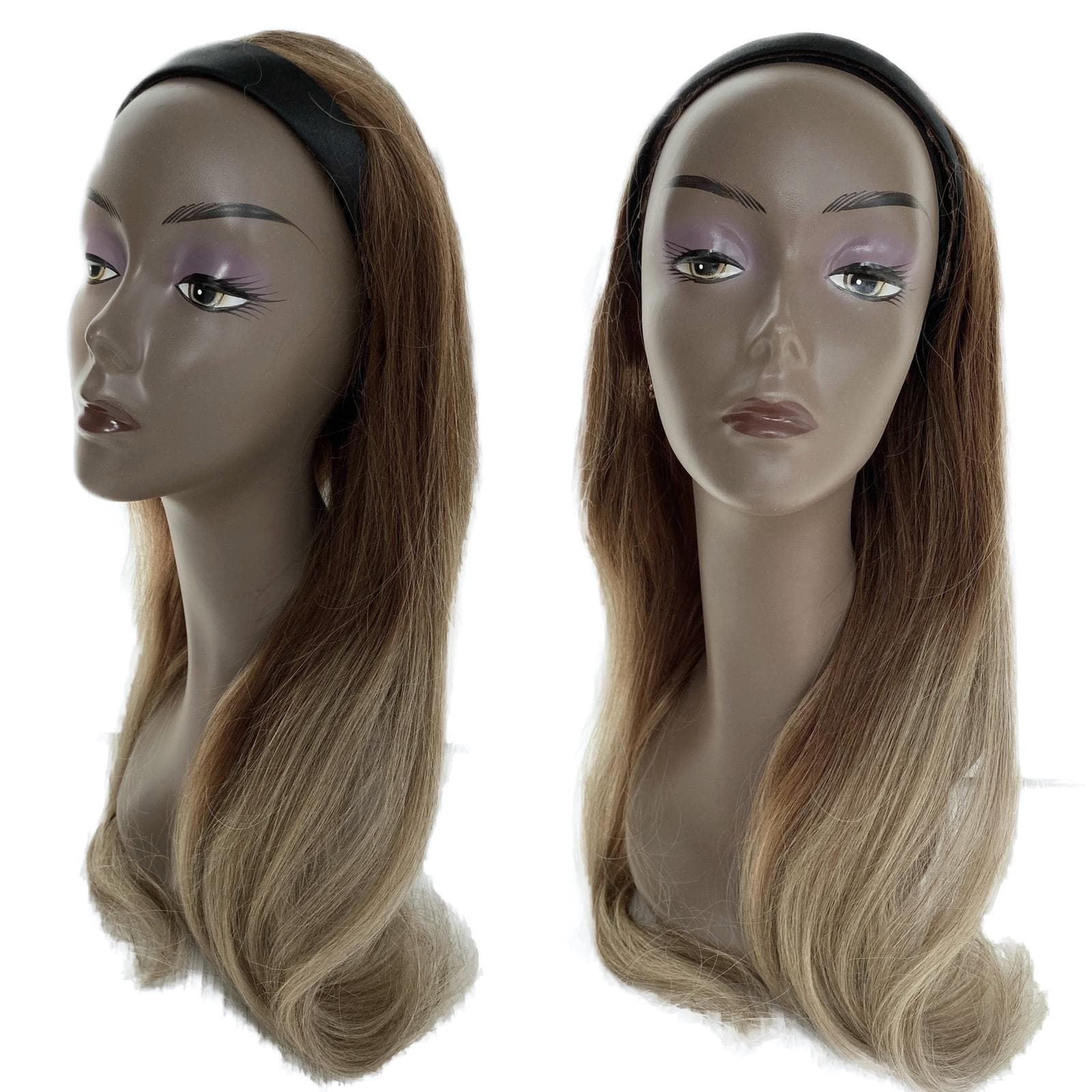 Volumenkissen mit Luxe Ombre Satin Natural / Sandblond Haarband Volumenkissen mit Luxe Ombre Satin Natural / Sandblond Haarband