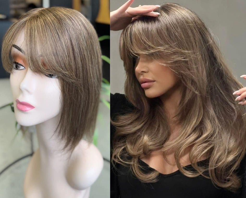 Teilperücke mit Pony Soft Balayage Teilperücke mit Pony Soft Balayage