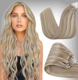 Extensioni Microring Capelli Russi Balayage #19/Silver Extensioni Microring Capelli Russi Balayage #19/Silver