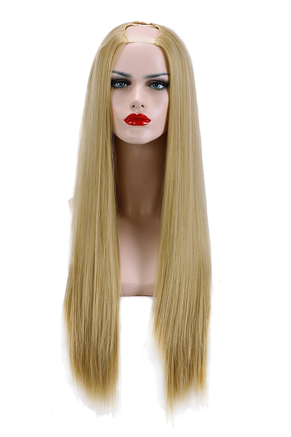 Natur-U-Part-Perücke Blond Honig Gerade Natur-U-Part-Perücke Blond Honig Gerade