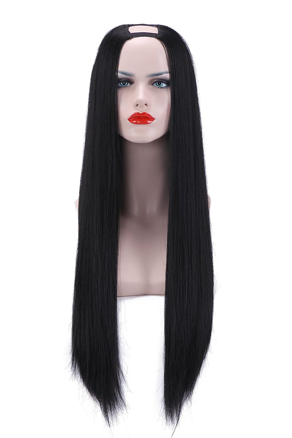 Halbperücke Naturhaar U-Teil Dunkler Satin Gerade 2 Halbperücke Naturhaar U-Teil Dunkler Satin Gerade 2