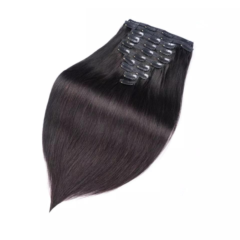 Clip-on Russische Haare Schwarz Natur #1B Clip-on Russische Haare Schwarz Natur #1B